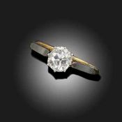 A DIAMOND SOLITAIRE RING