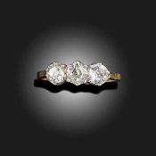 A DIAMOND THREE STONE RING