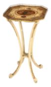 A PAINTED AND GILT OCCASIONAL TABLE