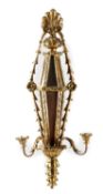 A GILTWOOD WALL LIGHT