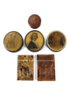 λ A GEORGE III BOXWOOD COMMEMORATIVE SNUFF