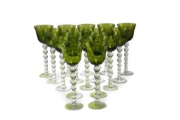 A SET OF SIXTEEN ST LOUIS WINE GLASSES