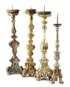 FOUR ITALIAN ALTAR CANDLESTICKS