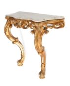 A FRENCH GILTWOOD CONSOLE TABLE