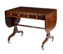 λ A REGENCY MAHOGANY SOFA TABLE