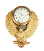 A GUSTAVIAN GILTWOOD CARTEL CLOCK