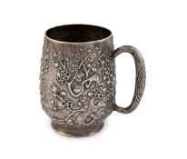An early-20th century Chinese export silver mug,