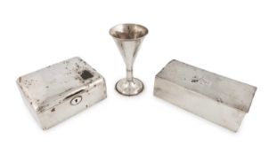 An Edwardian silver jewellery box,