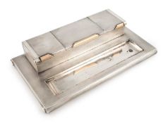 An early-20th century silver inkstand,