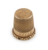 A gold thimble,