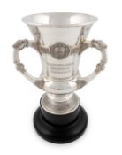 An Irish silver trophy tyg cup,