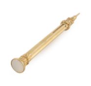 A Victorian gold propelling pencil,