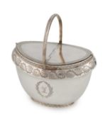 A George III silver tea caddy,