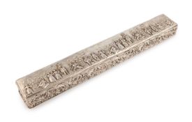 An Edwardian silver stamp box,
