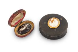 A gold-mounted cameo box,