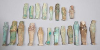 A COLLECTION OF TWENTY EGYPTIAN SHABTIS