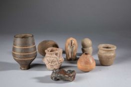 A ROMAN POTTERY BEAKER