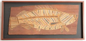 AN ABORIGINAL BARK PAINTING
