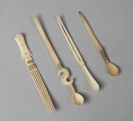 THREE ZULU SNUFF SPOONS