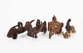 THREE SENUFO BUFFALO AMULETS