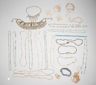 A COLLECTION OF EGYPTIAN BEAD NECKLACES