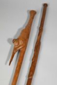 TWO ZULU STAFFS