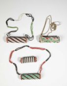 THREE ZULU BEADED SNUFF CONTAINERS