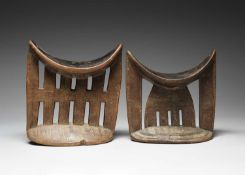 TWO KAMBATA HEADRESTS