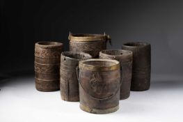 SIX NEPAL CYLINDRICAL VESSELS