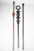 THREE ZULU STAFFS