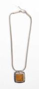 Margaret Bolton, A silver and agate pendant necklace