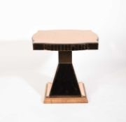 Art Deco, English, A peach mirrored glass table