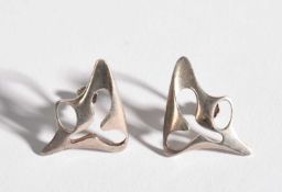 Henning Koppel (1918-1981) for Georg Jensen, A pair of silver Splash earrings