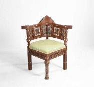 A Moorish/Islamic corner chair
