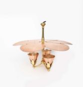 Chris Vickers A large copper and brass ceiling light