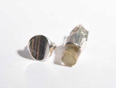 Vivianna Torun Bülow-Hübe (1927-2004) for Georg Jensen, A modernist silver and quartz ring