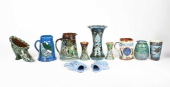 William Baron for C H Brannam Barum Pottery, An Arts and Crafts sleeve vase