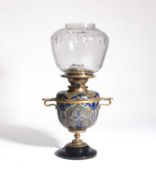 Doulton Lambeth, A stoneware oil lamp