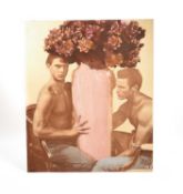 Michael Roberts (1947-2023) Two Boys and a Vase of Roses