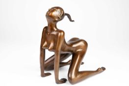A Modern bronze sculpture