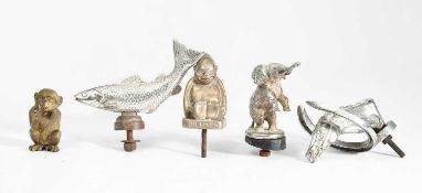 In the manner of Rembrandt Bugatti (1884-1916), A cast metal elephant car mascot