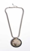 Margaret Bolton, A silver and agate necklace