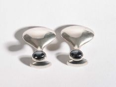 Henning Koppel (1918-1981) for Georg Jensen, A pair of silver and haematite cufflinks
