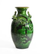 C H Brannam Barum Pottery, a large lizard vase