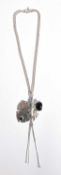 Michael Allen Bolton (1938-2005) A silver, gold, and gemstone necklace