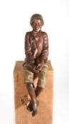 Friedrich Goldscheider (1845-1887) A terracotta model of a boy