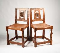 Robert Thompson of Kilburn (1876-1955) A pair of Mouseman chairs