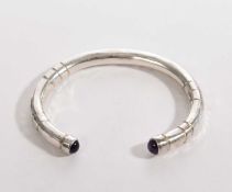 Margaret Bolton, A silver and amethyst bracelet