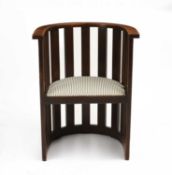 Mackay Hugh Baillie Scott (1865-1945) An oak barrel chair
