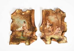 Goldscheider, Austria, A pair of pottery wall plaques